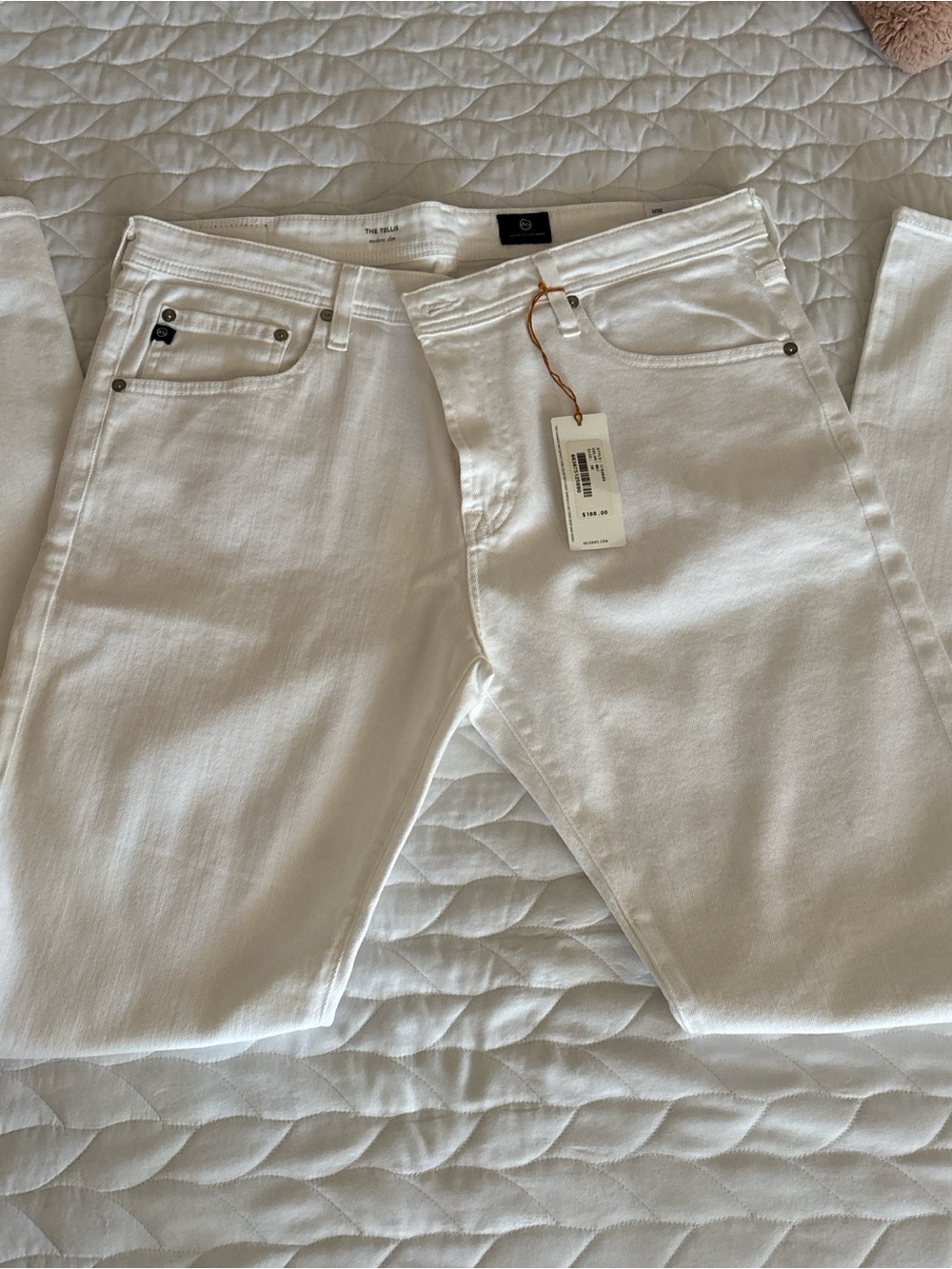 NWT- AG Adriano Goldschmied White The Tellis 36x34